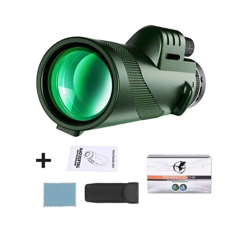 Monocular 80X100 Portable Zoom HD Telescope Long Distance Mini Powerful Telescope for Hunting Sports Outdoor Camping Travel