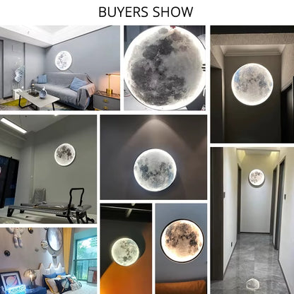 Modern LED Moon Wall Lamp Minimalist Mural Indoor Lighting for Bedroom Background Wall Living ROOM Decorative Bedside Lights