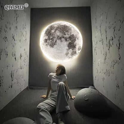 Modern LED Moon Wall Lamp Minimalist Mural Indoor Lighting for Bedroom Background Wall Living ROOM Decorative Bedside Lights