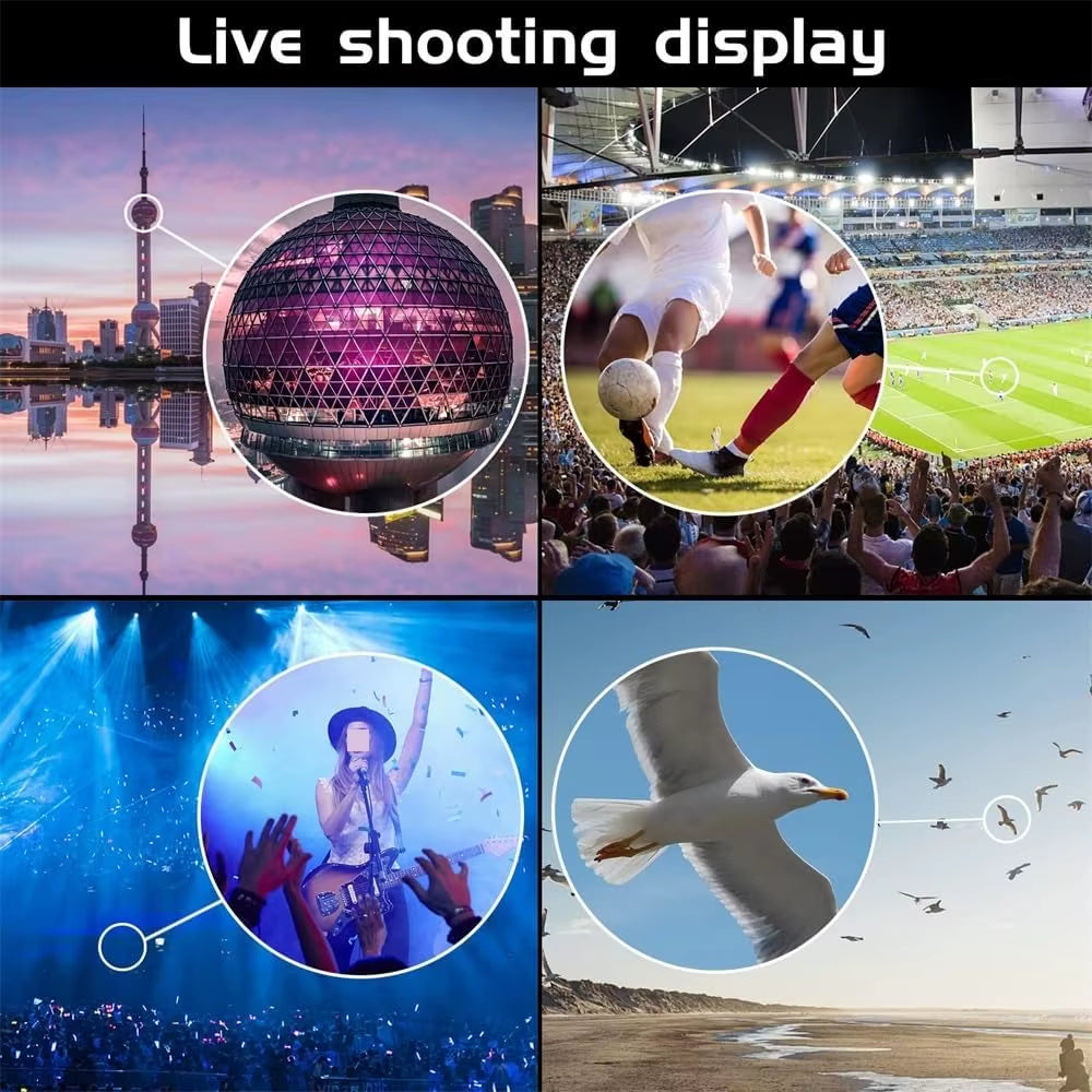 Monocular 80X100 Portable Zoom HD Telescope Long Distance Mini Powerful Telescope for Hunting Sports Outdoor Camping Travel