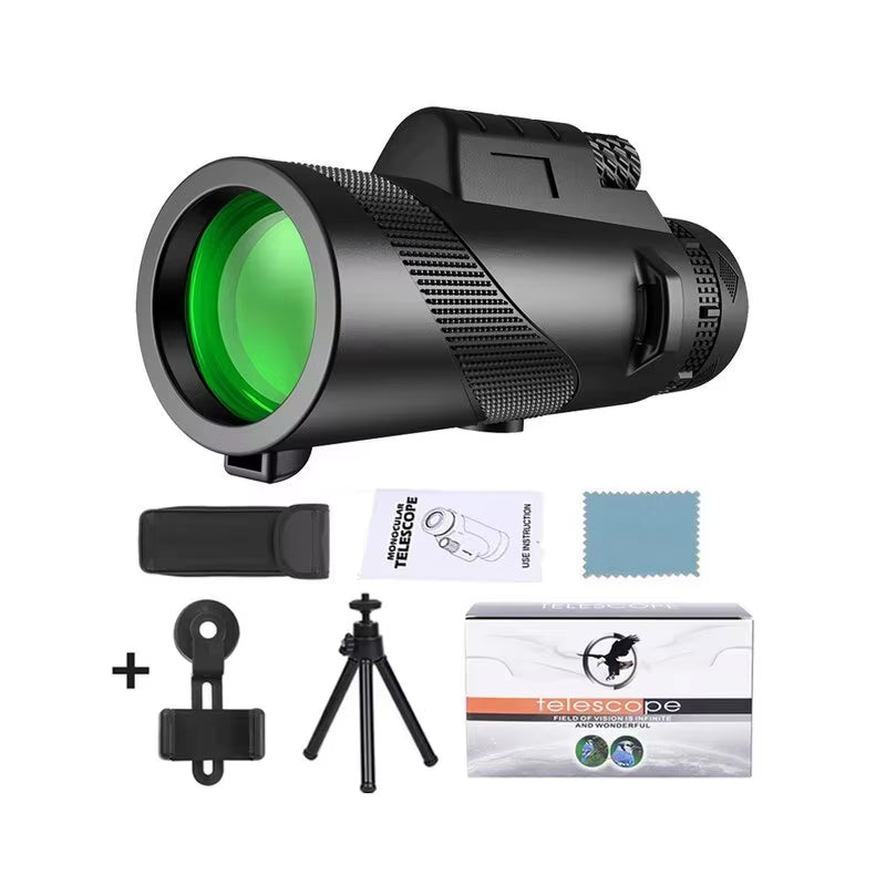Monocular 80X100 Portable Zoom HD Telescope Long Distance Mini Powerful Telescope for Hunting Sports Outdoor Camping Travel