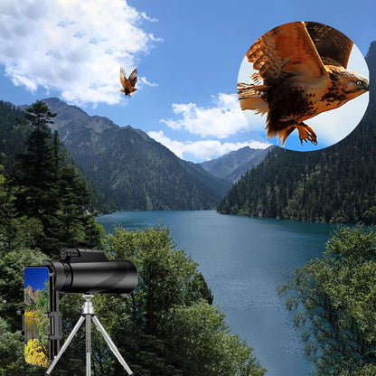 Monocular 80X100 Portable Zoom HD Telescope Long Distance Mini Powerful Telescope for Hunting Sports Outdoor Camping Travel